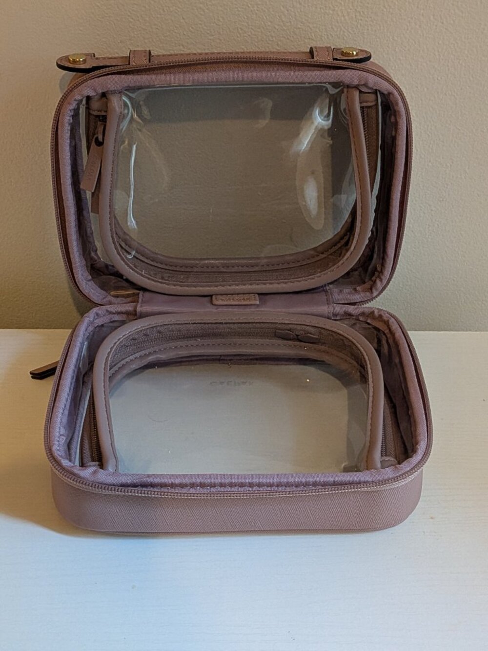 Calpak Small Clear Cosmetics Case in Lavender - Picture 4 of 7